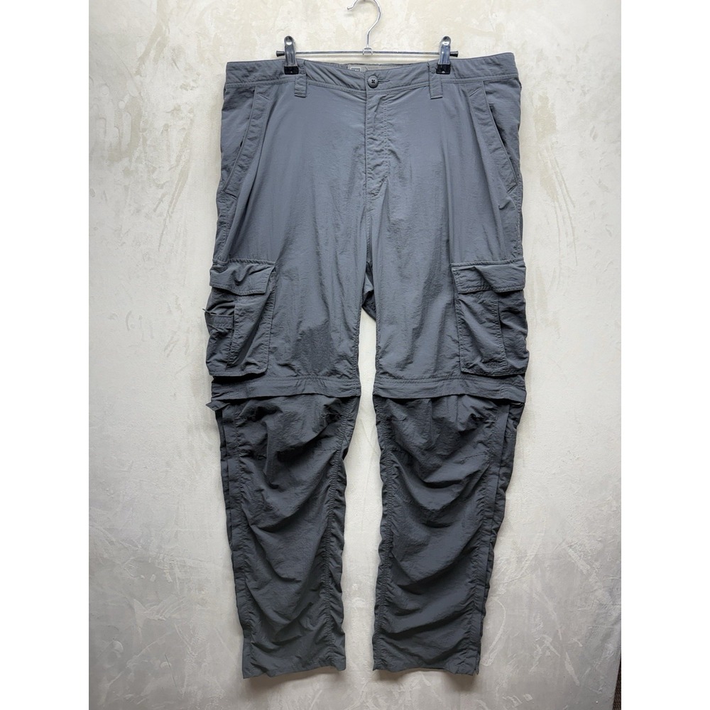 REI Co-Op Sahara Convertible Cargo Pants Mens 36x34 Gray Gorpcore Hiking Zip Off